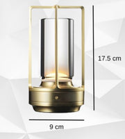 
              Scene Lampe de Table Transparente Rechargeable Fullambience - Lampe de Table de Chambre - Intensité Variable - Or - 3 Couleurs de Lumière - Éclairage de Chambre, Salon et Jardin
            