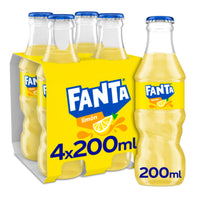 Fanta Limón 4x200ml Botellas de vidrio