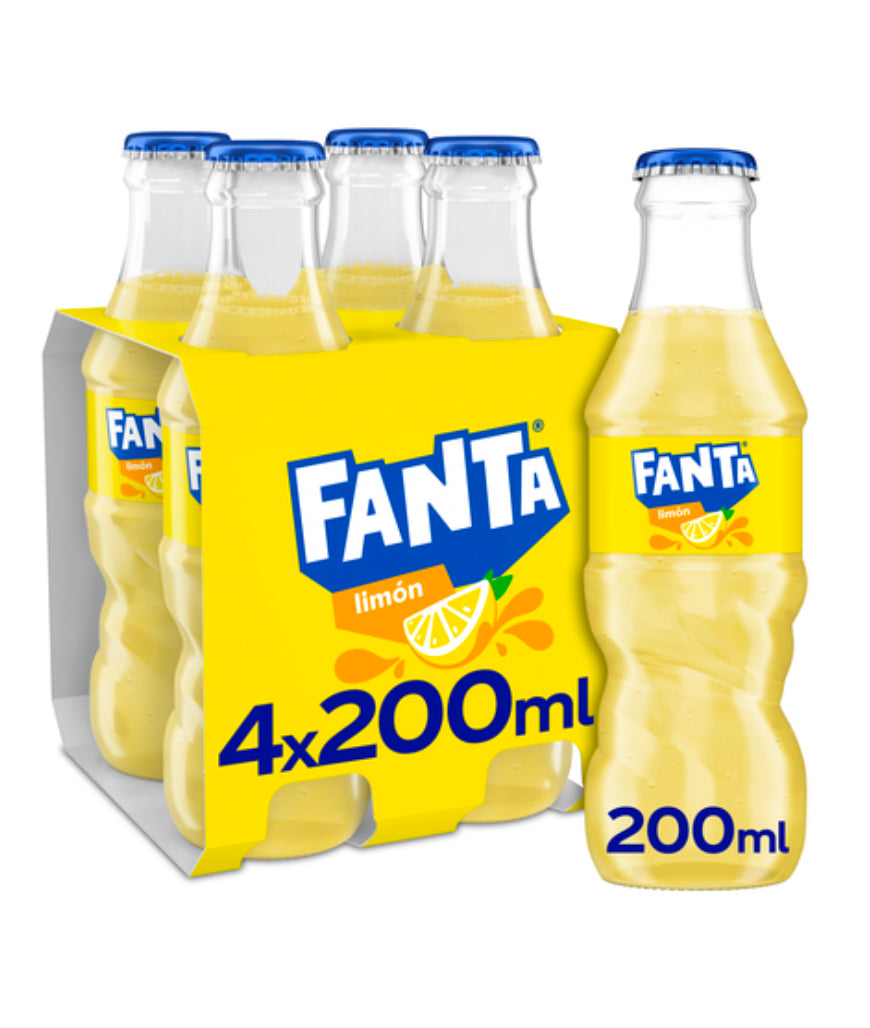 Fanta Limón 4x200ml Botellas de vidrio