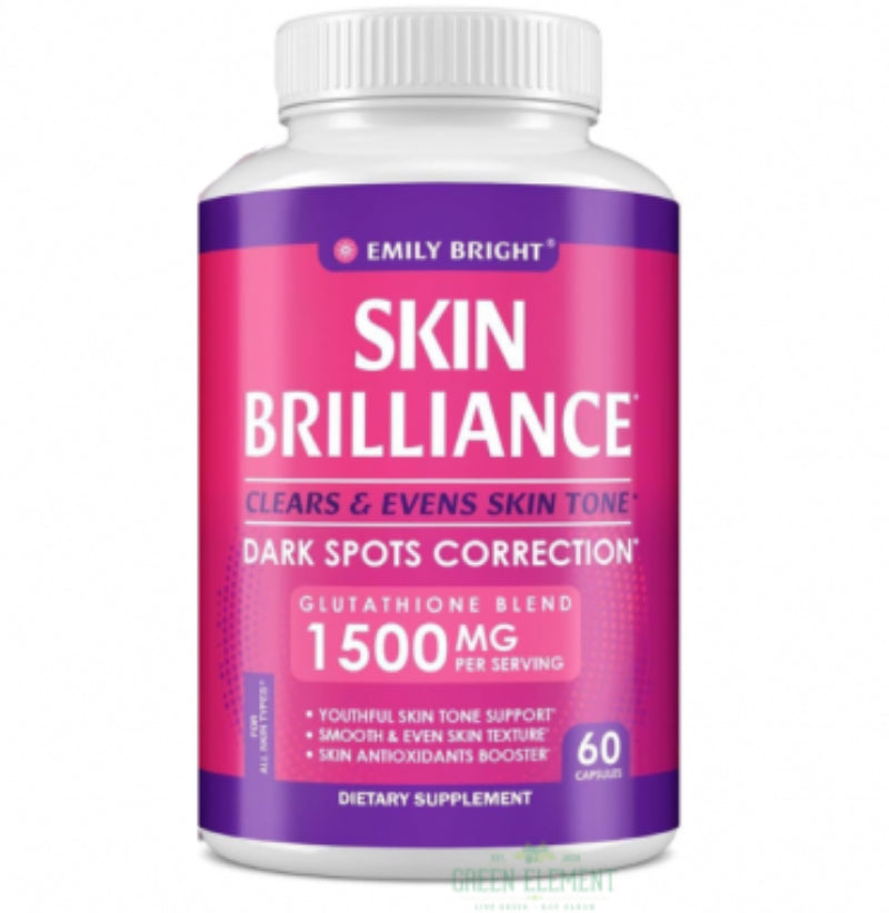 ÉMILY BRILLANT Skin Brilliance Whitening Glutathion 1500 mg (60 gélules) DLC: Juillet25 Congo