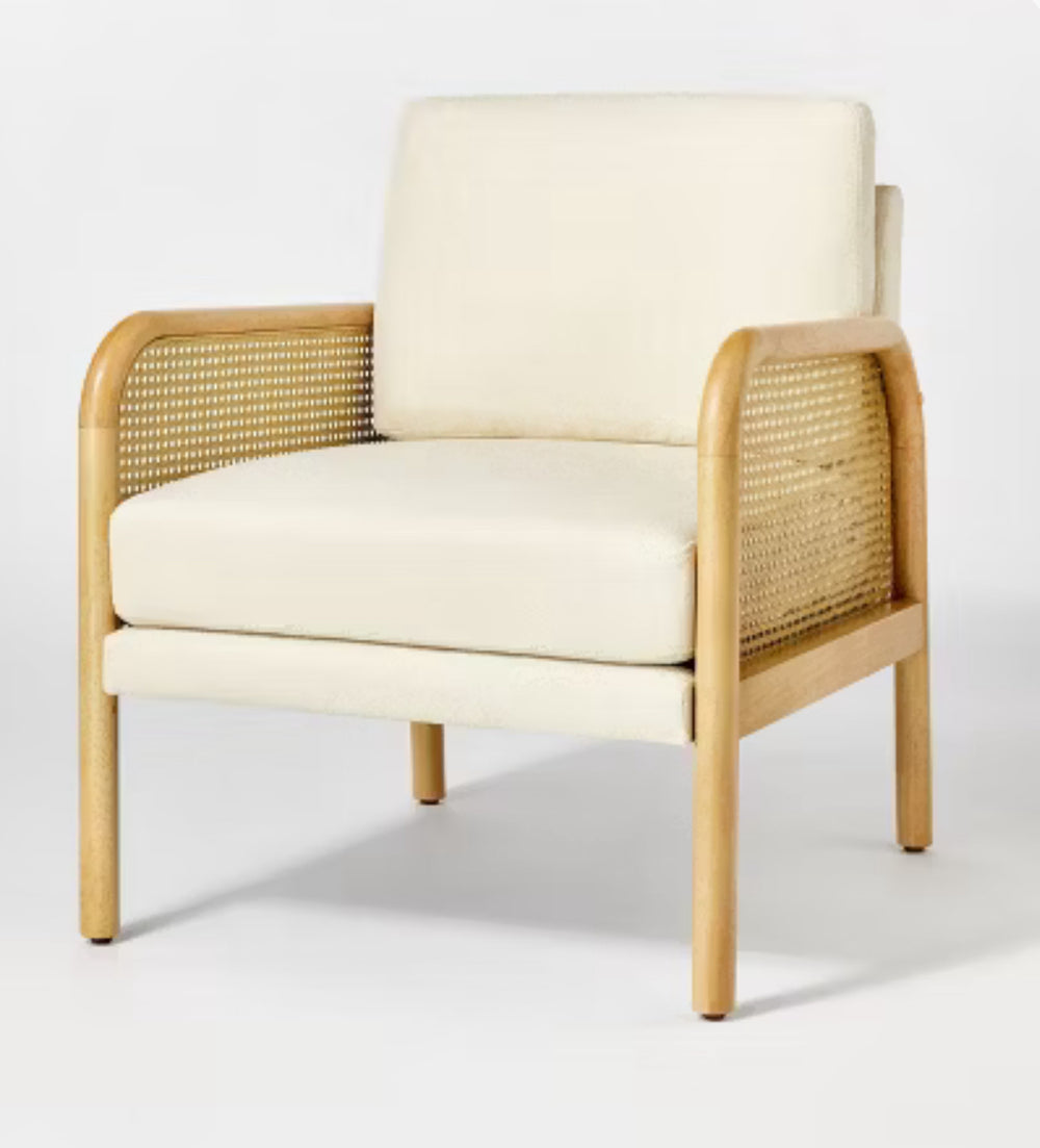 Cane Accent Chair Cream - Threshold™ designed with Studio McGee