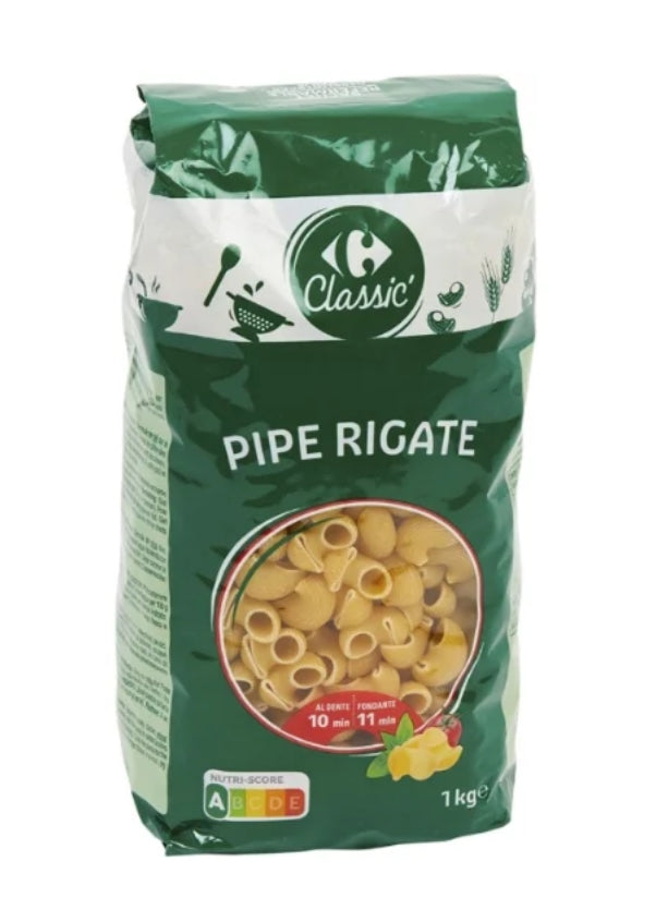 Pâtes Pipe Rigate CARREFOUR
1Kg DLC: Mars26