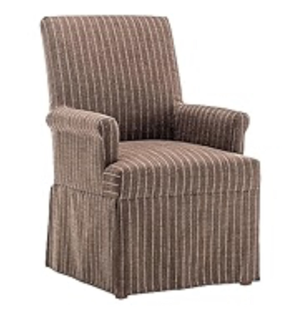 Barrel Swivel Chair Light Brown Striped - WOVENBYRD: Upholstered, No Assembly, Polyester LPEU857626