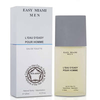 META-BOSEM Easy Miami, Men's Cologne Eau de Toilette Natural Spray - Fresh Woody Scents - Spicy Notes - Great Holiday Gift - for All Day Use - a Classic Bottle, 3.4 Fluid Ounce/100Ml