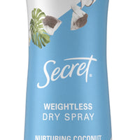 Déodorant anti-transpirant secret à l'huile de coco et d'argan en spray sec 4,1 oz