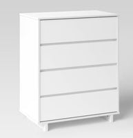 
              Modern 4 Drawer Dresser White - Room Essentials: Laminated, Streamlined, with Anti-Tip Hardware
            