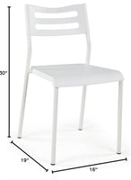 
              Desk/Writing Chair White - Humble Crew: Metal Frame, Stackable, for Home Office & Small Spaces LPEU844907
            