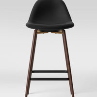 Copley Counter Height Barstool Black - Threshold: Upholstered, Mid-Century Design, Footrest
