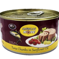 AMERICAN MORE TUNA CHUNKS 130g DLC: Nov25