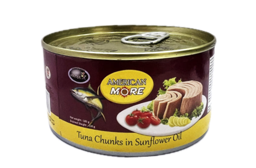 AMERICAN MORE TUNA CHUNKS 130g DLC: Nov25