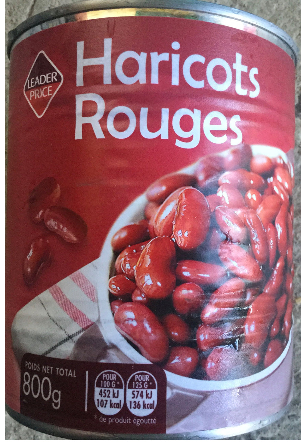 Haricots Rouges - Leader Price - 850g DLC: Juin29