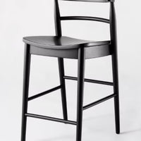 Kaysville Curved Back Wood Counter Height Barstool Black - Threshold designed with Studio McGee: Chic, Sturdy Frame, Footrest LPEU841959