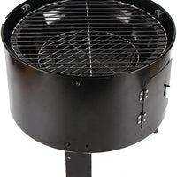 BBQ Grill Barrel 3 in 1, Smoker Grill Smoker Charcoal Grill, Ø40 x 84 cm, Multifunctional Grill, Adjustable Air Nozzle and Thermometer for Smoking, Smoking, Grilling and Outdoor Cooking