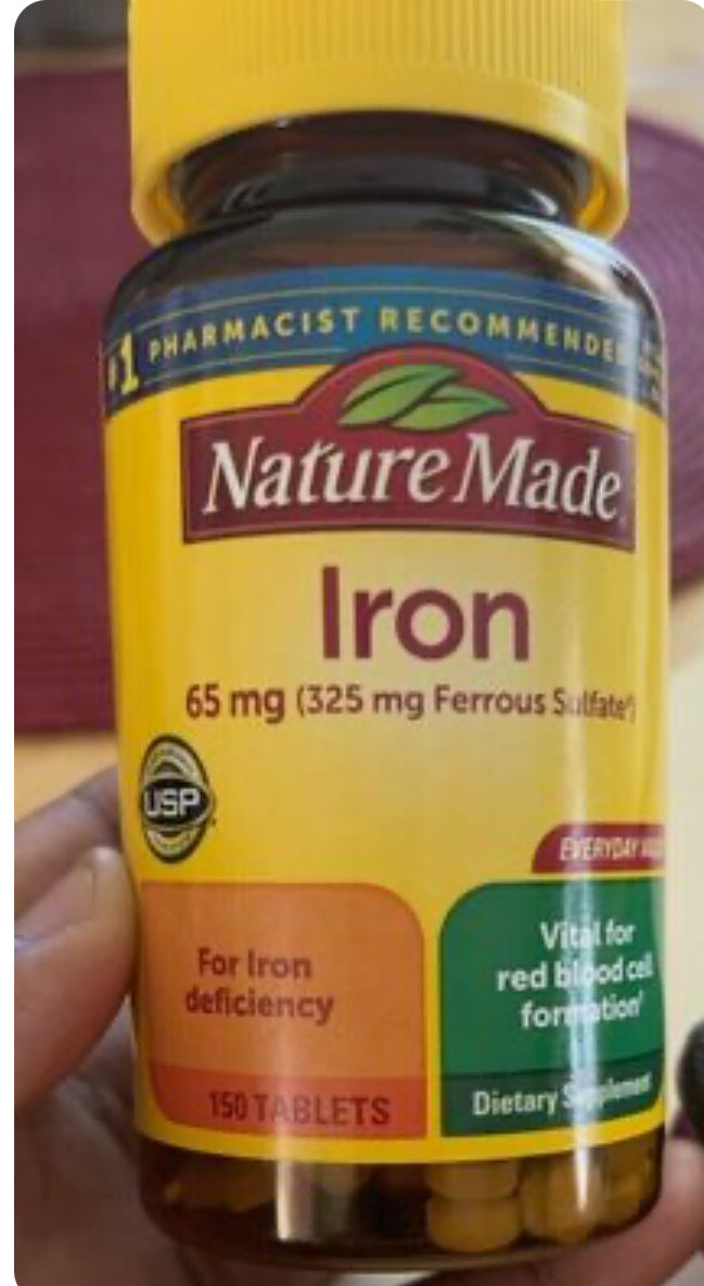 Iron Nature Made 65 mg (325 mg) 150 Tablets DLC: Mai25