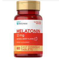 Family Wellness Melatonin 12 mg Fast Dissolve Tablets, (60 ct) DLC: Fev27