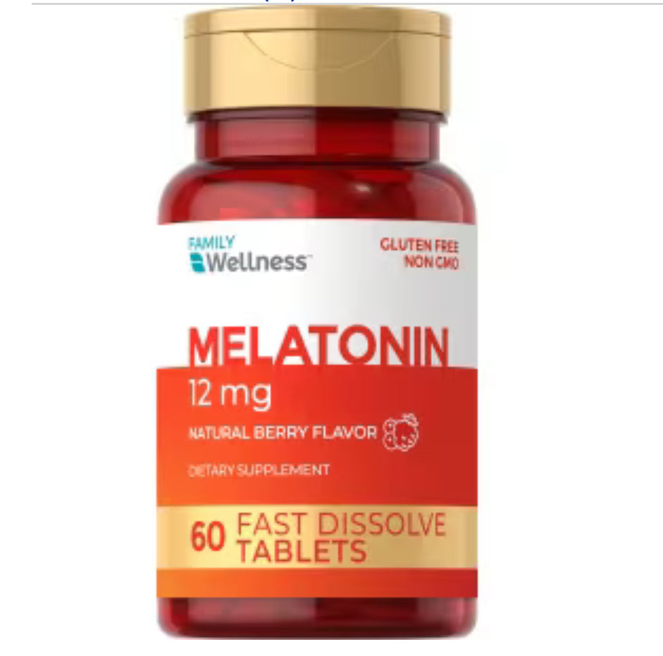 Family Wellness Melatonin 12 mg Fast Dissolve Tablets, (60 ct) DLC: Fev27