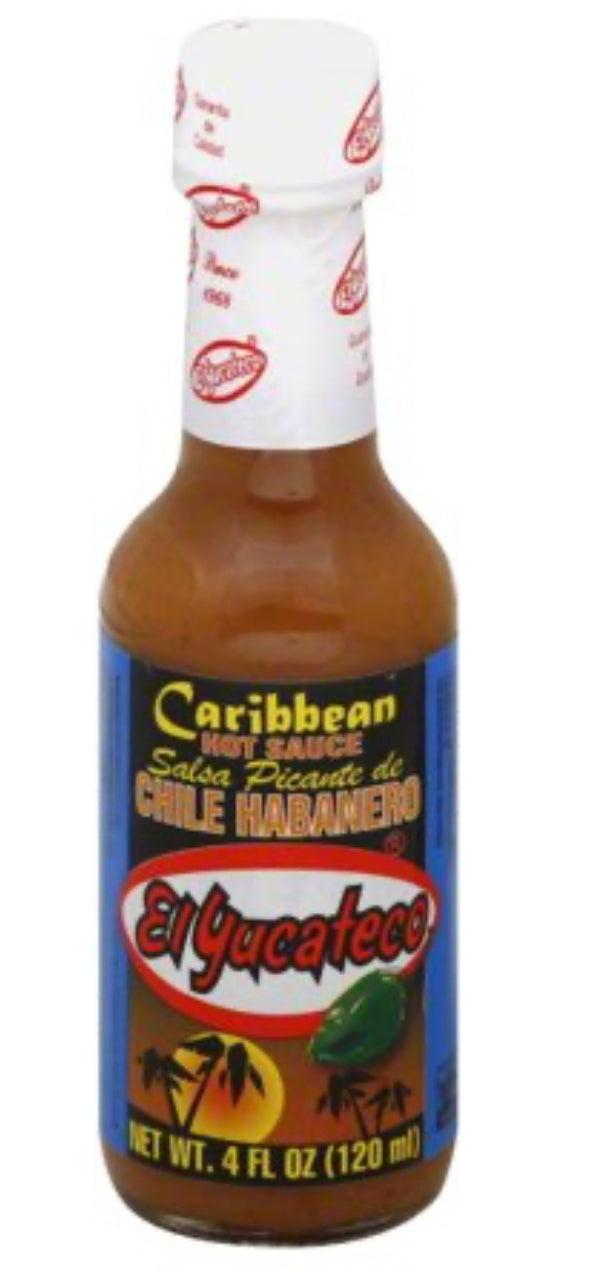 El Yucateco Sauce Hot Habanero Caribb, 4 Fl Oz (120 ml)
