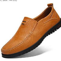 Loafer Shoes for Men Sewing Detail Loafer Shoes (Color : Light Brown, Size : 44 EU)