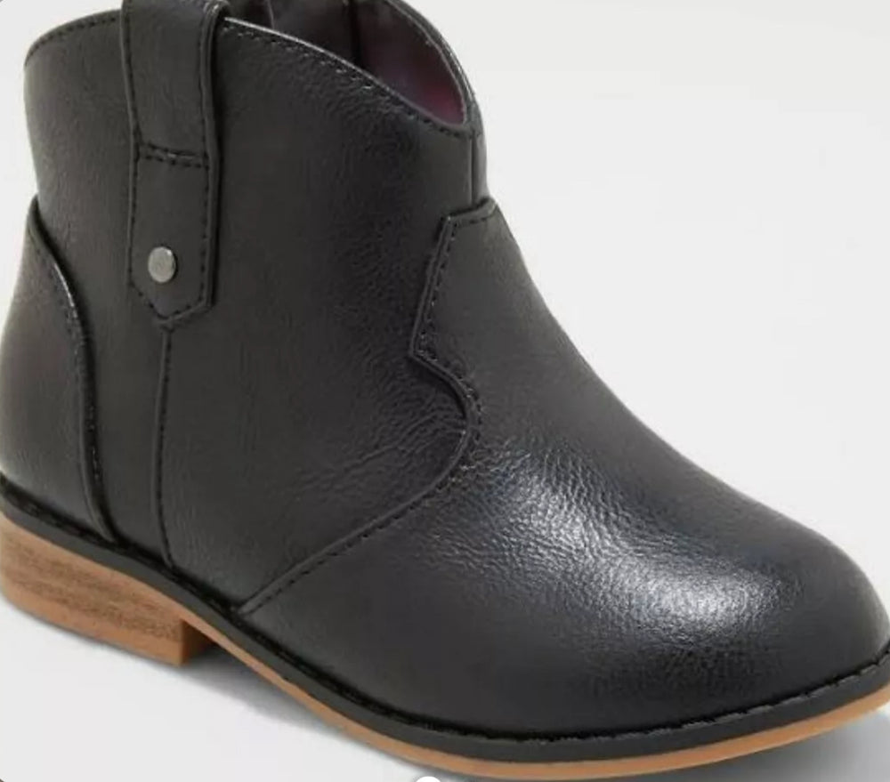 Toddler Girls' Tiffy Booties - Cat & Jack™ Black (Size 8)