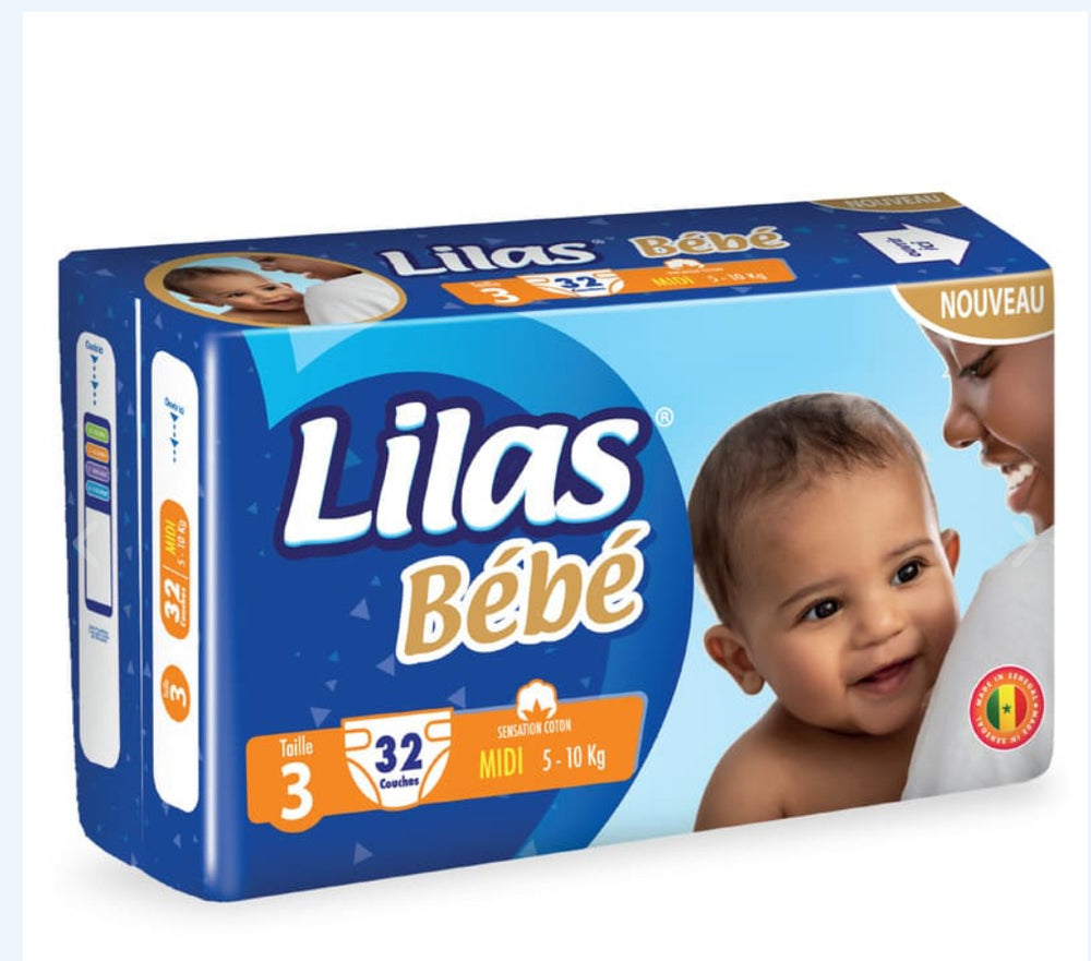 Couche bébé Lilas taille 3 5-10KG X 32