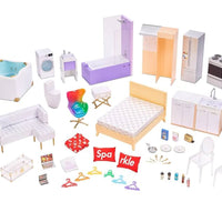 Rainbow High Townhouse- 3-Story Wood Dollhouse Playset