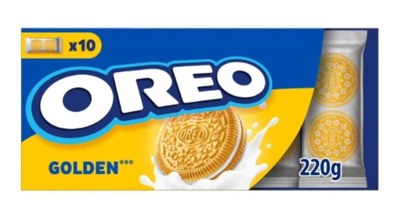 Biscuits fourrés à la vanille Golden OREO 10 sachets -( 220 g) DLC: Sept25