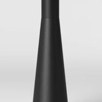 Alester Round Smooth Metal Drink Table Black - Threshold: Luxury Glam Style, Iron Pedestal Base, No Assembly Required LPEU840350