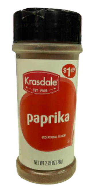 Krasdale Paprika 2.75oz (78g) DLC: Nov25