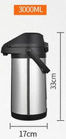 
              HTH Thermos Flask Push Jugs Double Wall Stainless Steel Vacuum Flask 3L
            