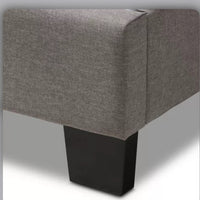 Twin Brookfield Modern and Contemporary Fabric Upholstered Bed - Baxton Studio 1 place