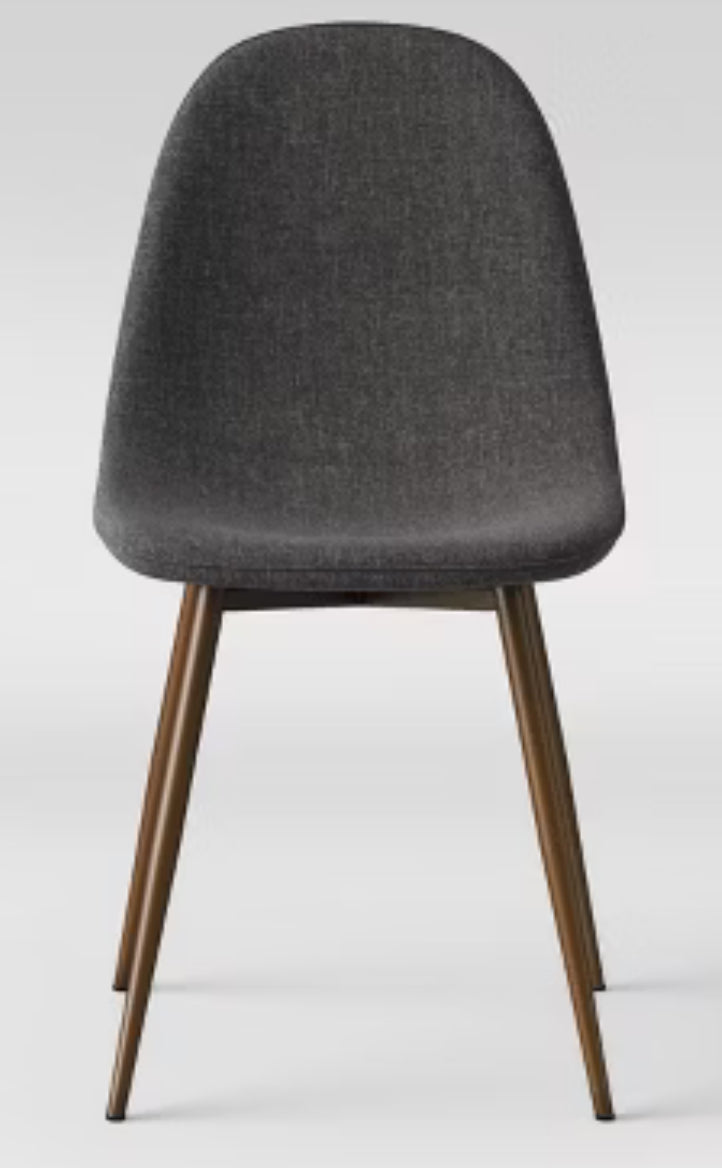 Copley Dining Chair Dark Gray - Threshold: Upholstered, Metal Legs, Mid Century Design LPEU693414