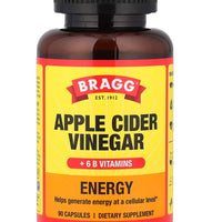 Énergie, Vinaigre de cidre de pomme + 6 vitamines B, (90 capsules) DLC: 11/2027