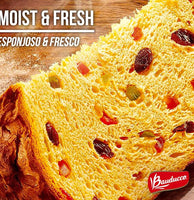 
              Bauducco Classic Panettone - Moist & Fresh Holiday Cake - Traditional Italian Recipe With Candied Fruit & Raisins 16.0oz 454g DLC: Nov25
            