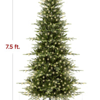 Best Choice Products 7.5ft Pre-Lit Artificial Aspen Noble Fir Christmas Tree w/ 2,136 Branch Tips, 400 LED Lights