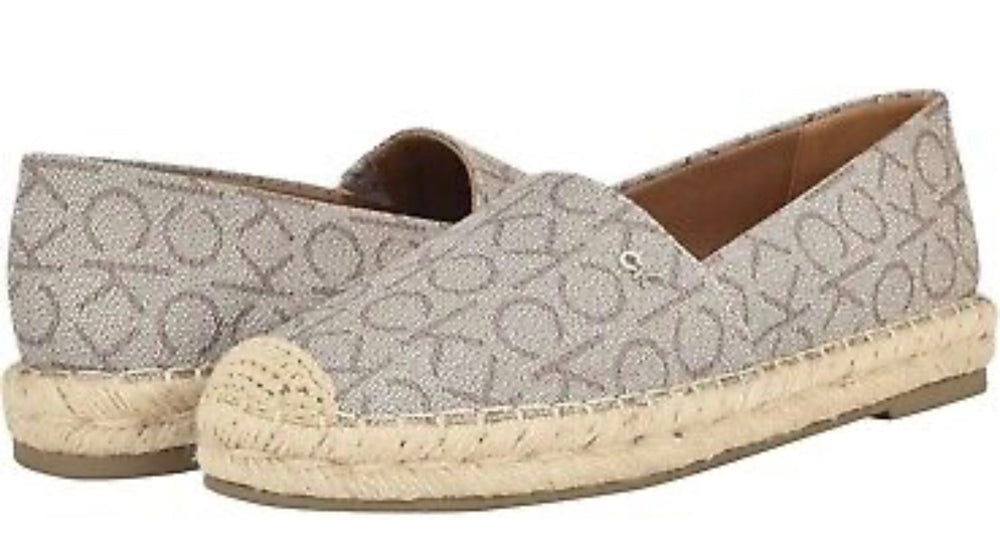 CALVIN KLEIN Women's Vez CK Monogram Espadrilles (Size USA 7 , Eu 37)