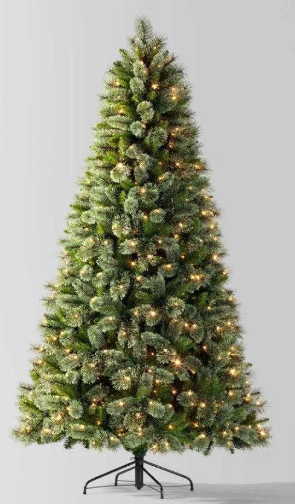 7.5' Pre-lit Virginia Pine Artificial Christmas Tree Dual Color Lights - Wondershop