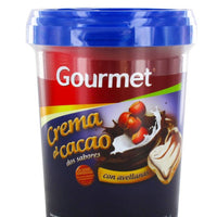 CREMA CACAO CON AVELLANAS 2 SABORES 500G GOURMET