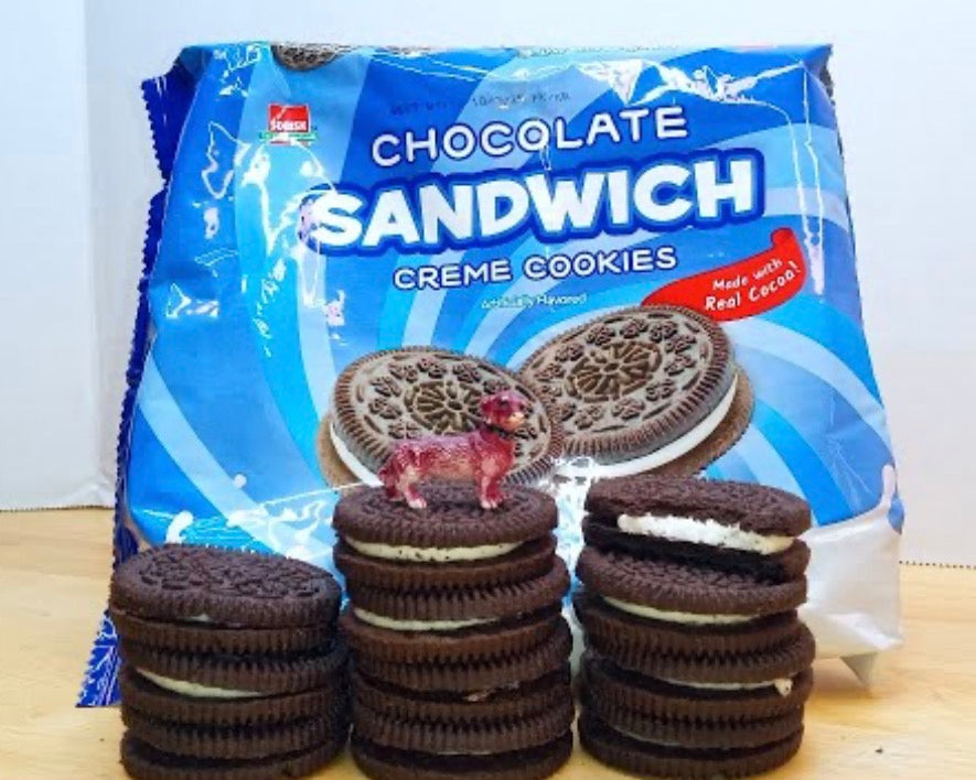 Chocolate sandwich crème cookies (334g) DLC: Avril26