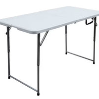 Peakform 4' Adjustable Height Folding Table Off-White LPFN970047