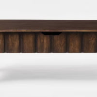 Palma Wood Base Storage Ottoman Dark Brown - Threshold designed with Studio McGee LPEU844617