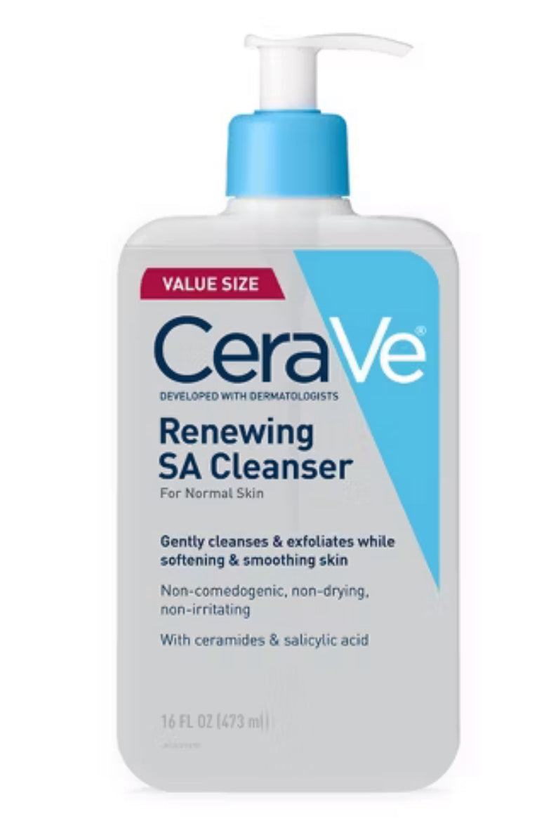 CeraVe SA Face Wash Salicylic Acid Cleanser with Hyaluronic Acid and Niacinamide 473ml