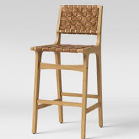 Ceylon Woven and Wood Barstool Natural - Threshold