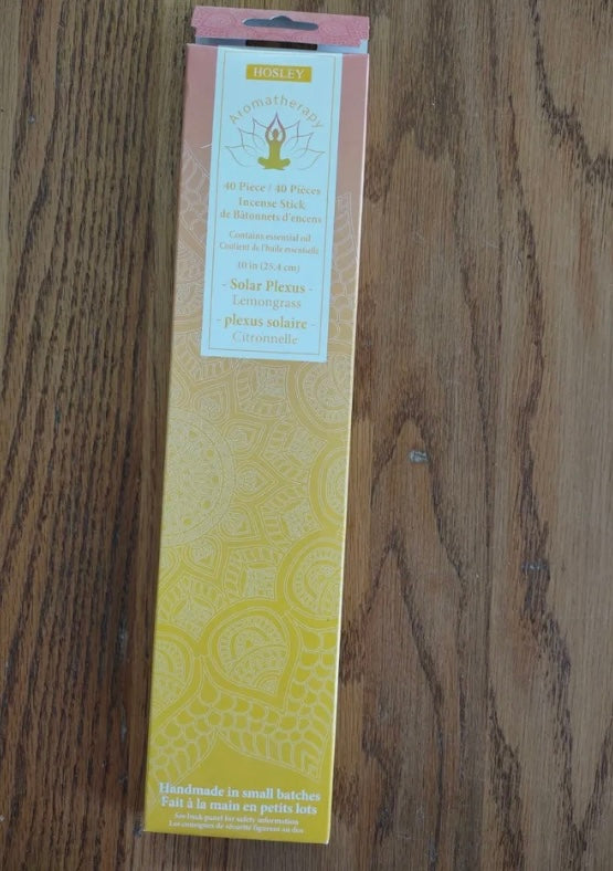 Bosley Aromatherapy 40 Pieces Incense Stick Solar Plexus Lemongrass