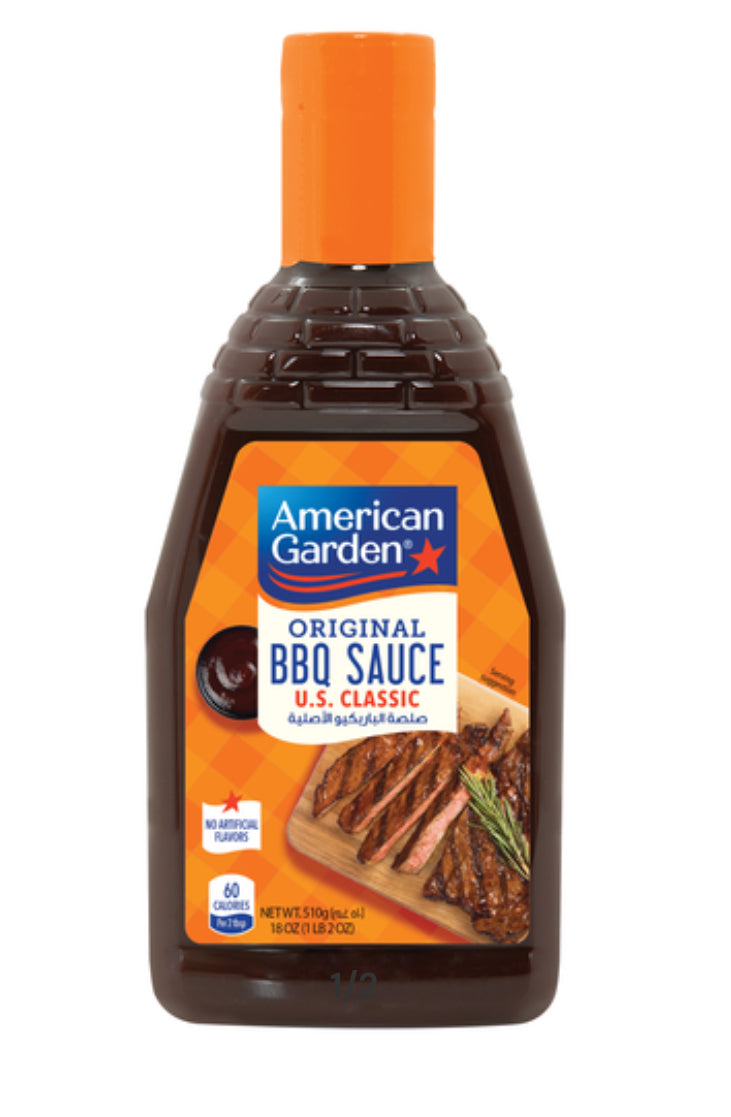 American Garden Original BBQ Sauce, Gluten Free, Vegetarian, (510g) DLC: Oct25