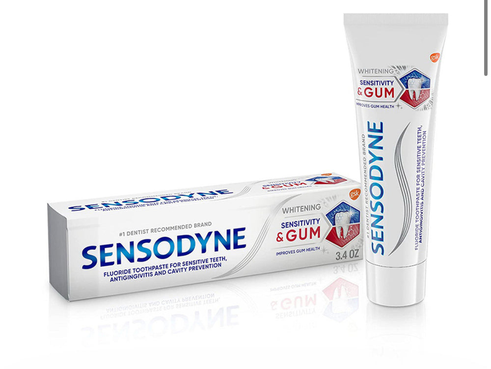 Sensodyne Sensitivity & Gum Whitening Toothpaste, Toothpaste for Sensitive Teeth DLC: Avril26