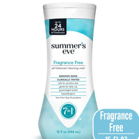 Summer’s Eve Fragrance Free Gentle Daily Feminine Wash, Removes Odor, pH Balance, 15 fl oz