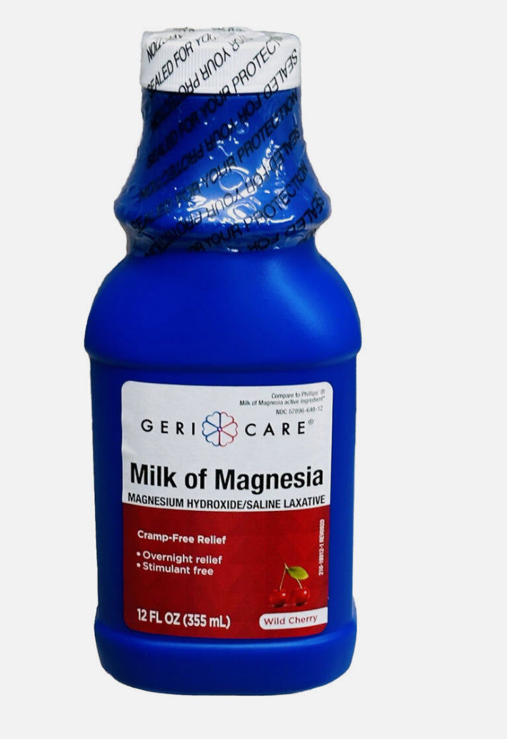 Geri Care Milk of Magnesia WILD CHERRY 12oz DLC: 08/26