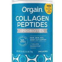 Orgain Collagen Peptides + Probiotics, Unflavored, 1.6 lbs 726g DLC: 13 AVR2025
