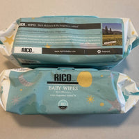 RICO Baby Wipes, Soft Pack w/ Easy Flip-Top Lid, Ultra Moisturizing, 80 Count