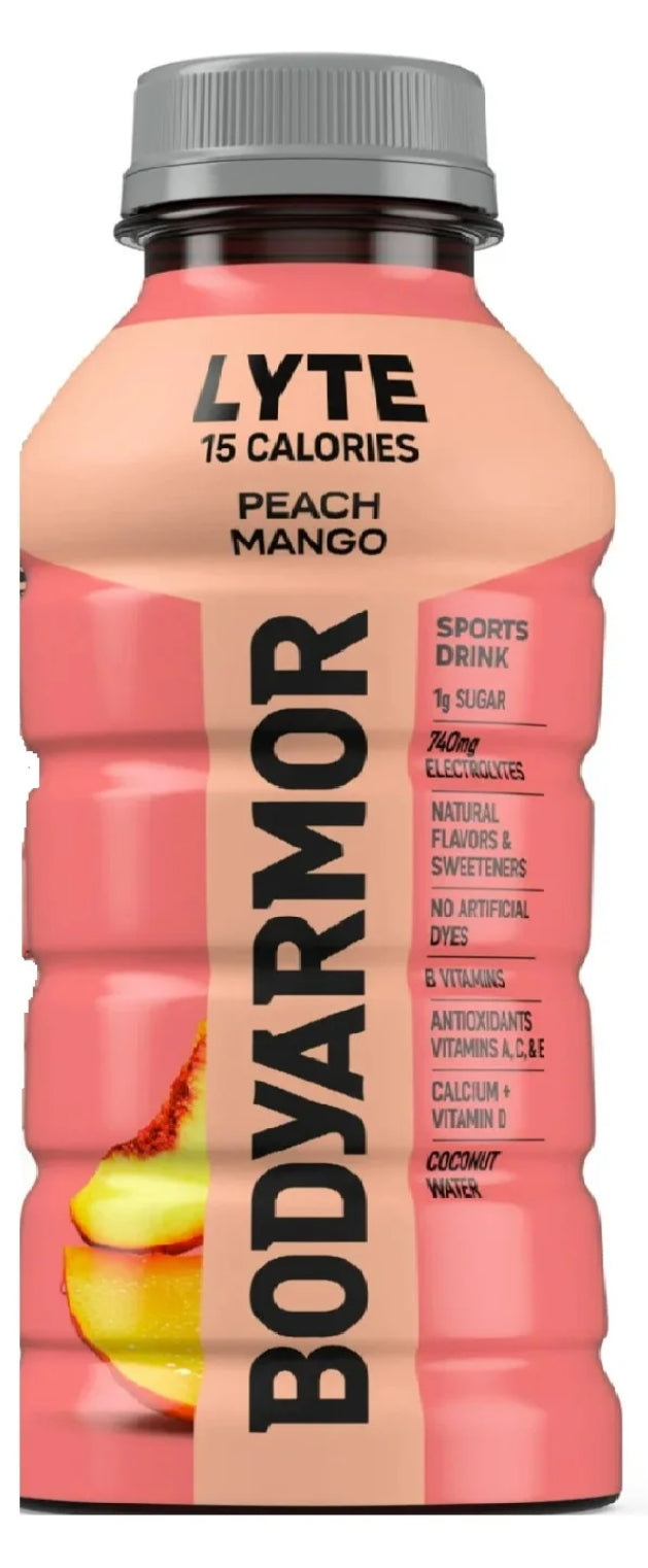 Lyte peach mango sports drink – Body Armor (355ml) DLC: 25 Mars26